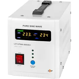 Джерело безперебійного живлення [ДБЖ] LogicPower LPY-PSW-800VA + АКБ LPM-MG 12V - 120Ah [22710] [110258] - мініатюра 4