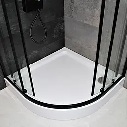 Душова кабіна Dusel EF-182B Black Matt 90x90, Чорний матовий, Універсальна, прозрачний, Чорний матовий, 90x90 - мініатюра 6