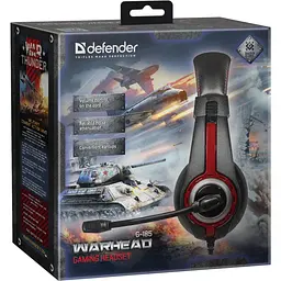 Ігрова гарнітура Defender Warhead G-185 червоно-чорна (64106)