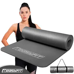 Килимок для фітнесу та йоги NBR 10 мм Сірий EasyFit fit0025081
