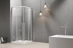 Душова кабіна Volle Aiva 100x100 10-22-680glass, Хром, прозорий, хром - мініатюра 2