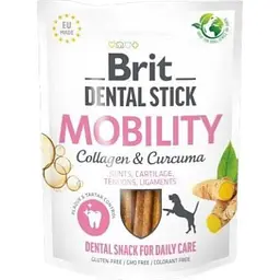 Ласощі для собак Brit Dental Stick Mobility для мобільності суглобів, колаген та куркума 7 шт. 251 г