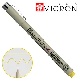 Лінер Sakura PIGMA MICRON (0.5), 0,45 мм жовтий