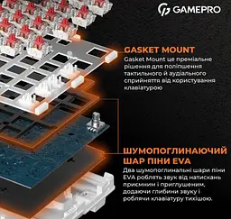 Механічна ігрова клавіатура GamePro GPMK-170 Outemu Red Switch Hot-Swap RGB Black - мініатюра 9
