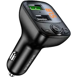 FM трансмітер модулятор Borofone BC41 Eminency QC3.0 Bluetooth чорний - мініатюра 3