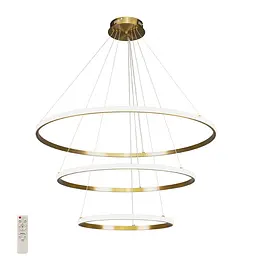 Люстра стельова LED Levistella 7529833-3A BRONZE LED (400+600+800), 130W, бронзовий метал, сучасний стиль для вітальні