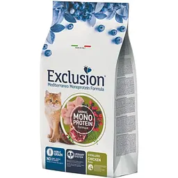 Сухий корм Exclusion Sterilized Chicken для стерилізованих котів з куркою 1.5 кг
