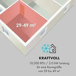 Кондиціонер мобільний Klarstein Metrobreeze Rome 10 000 BTU (10029856) - мініатюра 5