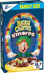 Пластівці Lucky Charms Smores Breakfast Cereal with Marshmallows, Family Size 530g