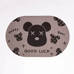 Діатомітовий овальний килимок для дому Good Luck 38×58 (см) вологопоглинальнючий килимок для кухні ванни та туалету Yiwu HP-42-56