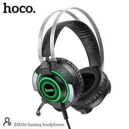 Навушники Hoco ігрові ESD06 Gaming headphones Hi-Res чорні - мініатюра 4
