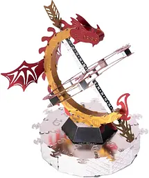 Коллекцiйна модель Metal Time Sun Chaser Dragon Stand Clock MT025