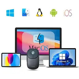 Маніпулятор - миша бездротова UGREEN MU102 FUN+ Wireless Mouse синя - мініатюра 7