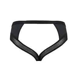 Чоловічі труси з ланцюжком Passion 030 SLIP TOM L/XL Black, екошкіра, відкриті сідниці - мініатюра 6