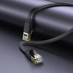 Патч-корд Hoco US07 flat Black 1 м (6931474780683) - мініатюра 4