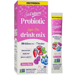 Пробіотичний напій Enzymedica Probiotic Drink Mix 50 млрд КУО смак ягід 20 стіків по 2 г