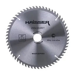 Диск пиляльний HAISSER по дереву - 250х32 60 зуб. (16475)