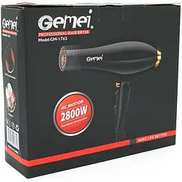 Фен для волосся Gemei GM-1765 Box - мініатюра 5