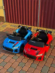 Дитячий електромобіль PRIMA CAR Cabrio 6V 5A (спойлер, пульт, LED-фари, звук, відкривні двері, педаль газу), Червоний - мініатюра 8