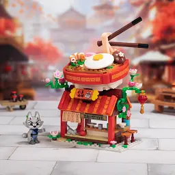 Конструктор Pantasy Kung Fu Panda Кунгфу Панда Міні Вид на вулицю - Раменна крамниця Чжена (86506) - мініатюра 2