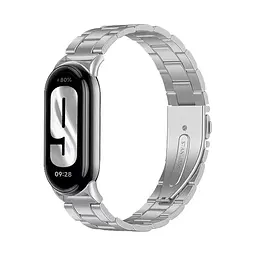 Комплект ремінці Tamister для фітнес-браслета Xiaomi Mi Band 8 та 9 Bead design Silver-Rose gold - мініатюра 2