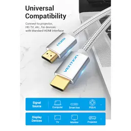 Кабель мультимедійний HDMI M to HDMI M 15.0m V2.0 4K silver Vention (AABIN) - мініатюра 6