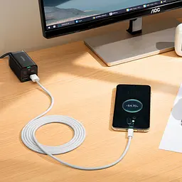 Кабель Baseus Dynamic Series USB-A to USB-C 2m 100W White (CALD000702) [113818] - мініатюра 6