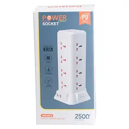 Мережевий фільтр-подовжувач TOWER 12 розеток LED-лампа 3USB + 1PD 2,8 метра Yiwu HP-5-9MF - мініатюра 10