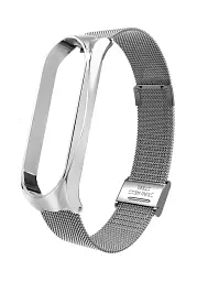 Ремінець до фітнес браслета BeCover Metal для Xiaomi Mi Smart Band 8 Silver (709358) - мініатюра 2