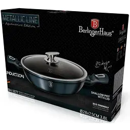 Сотейник Berlinger Haus Aquamarine Metallic Line 3,8 л (BH-1877) - мініатюра 2