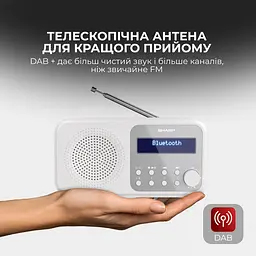 Радіоприймач Sharp DR-P420 White - мініатюра 3