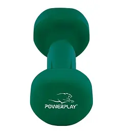 Гантель вінілова PowerPlay 4125 Achilles 1.5 кг Зелена 1 шт (PP_4125_1.5kg) - мініатюра 2