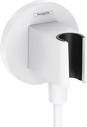 Шлангове під'єднання Hansgrohe FixFit Porter S з тримачем Matt White 26888700, Білий матовий