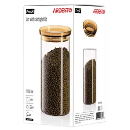 Банка Ardesto Fresh 1100 мл, скло, пластик, прозорий (AR1311SFM) - мініатюра 7