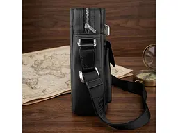 Чоловіча шкіряна сумка New Contatto 9058G-26 чорна 26×27×8 см TONY PEROTTI sum0029104 - мініатюра 10