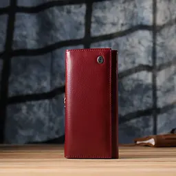 Елегантний гаманець для жінок з монетницею із натуральної шкіри ST Leather 23107 бордовий - мініатюра 9