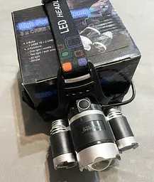 Налобний ліхтар Bailong X-Balog BL-3002-T6 акумуляторний на голову 2x18650 IP55 - мініатюра 2