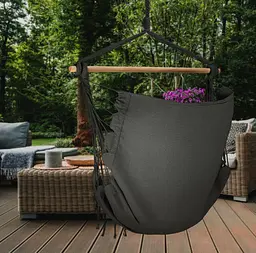 Бразильське крісло - гамак Outtec Boho Sois XXL графітовий - мініатюра 4