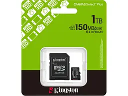 Карта пам'яті Kingston Canvas Select Plus Gen3 microSDXC + SD-Adapter 1 TB (SDCS3/1TB) - мініатюра 3