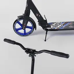 Самокат Best Scooter 84х14х33 см Чорно-синій 000231521 - мініатюра 6