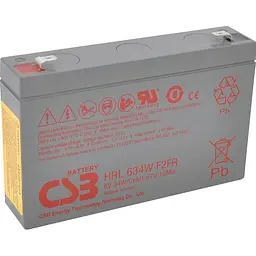 Акумуляторна батарея для ДБЖ CSB AGM 6 V / 9 А*ч (HRL634WF2FR)