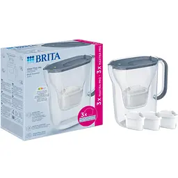 Фільтр-глечик Brita Style Essential Mxpro та 3 картриджа сіро-блакитний (1058103)