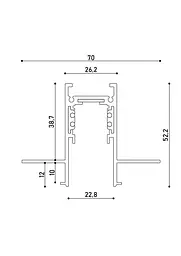 Світильник магнітний трековий Kloodi KDMG-LINE300 PC 12W 3K WH - мініатюра 2