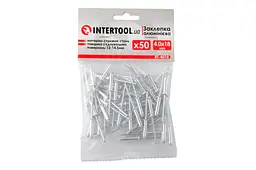 Витяжні заклепки з плоскою головкою Intertool 4 х 18 мм (в упаковці 50 шт.) - мініатюра 3