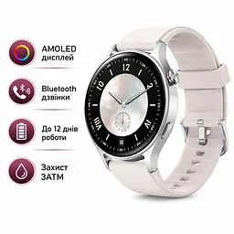 Смарт-годинник Fitpolo AR-01 з AMOLED 1.3" дисплеєм Bluetooth дзвінками водонепроникний 3ATM з підтримкою Android IOS 120 спортивних режимів круглий сірий (SKU-142) - мініатюра 2