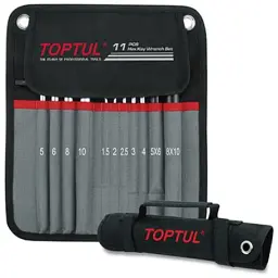 Ключ Toptul шестигранний з кулею 1,5-10мм 11шт. супердовгий у чохлі (GPAQ1101) - мініатюра 2
