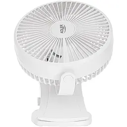 Вентилятор AdlerAD 7342 white настільний/ акумуляторний/ 5Вт/ D=15.5см/ USB-C/ білий (AD7342W) - мініатюра 5