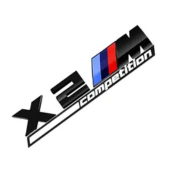 Емблема напис X2M Competition для BMW срібляста пластик (на скотчі)