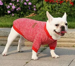 Кофта для собак та котів EcoToys Red M ряба червона A: 30 см B: 37 см C: 24 см 7106 - мініатюра 3