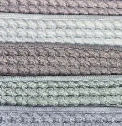 Набір банних рушників із льону 6 шт. 140х70 см L&M Home Textiles DT-517-72 вафельні рушники пастельні кольори в наборі - мініатюра 6